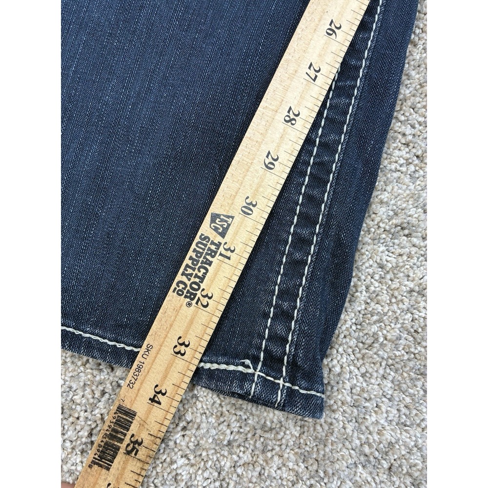 SALVAGE MAYHEM BUCKLE ‎ SLVG Regular Boot Cut Denim Blue Jeans 33L #0415 - Picture 3 of 13